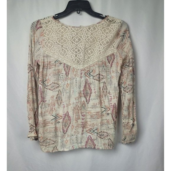 Billabong Women Aztec Southwestern crochet tunic Size M | Country Beach - Picture 2 of 5